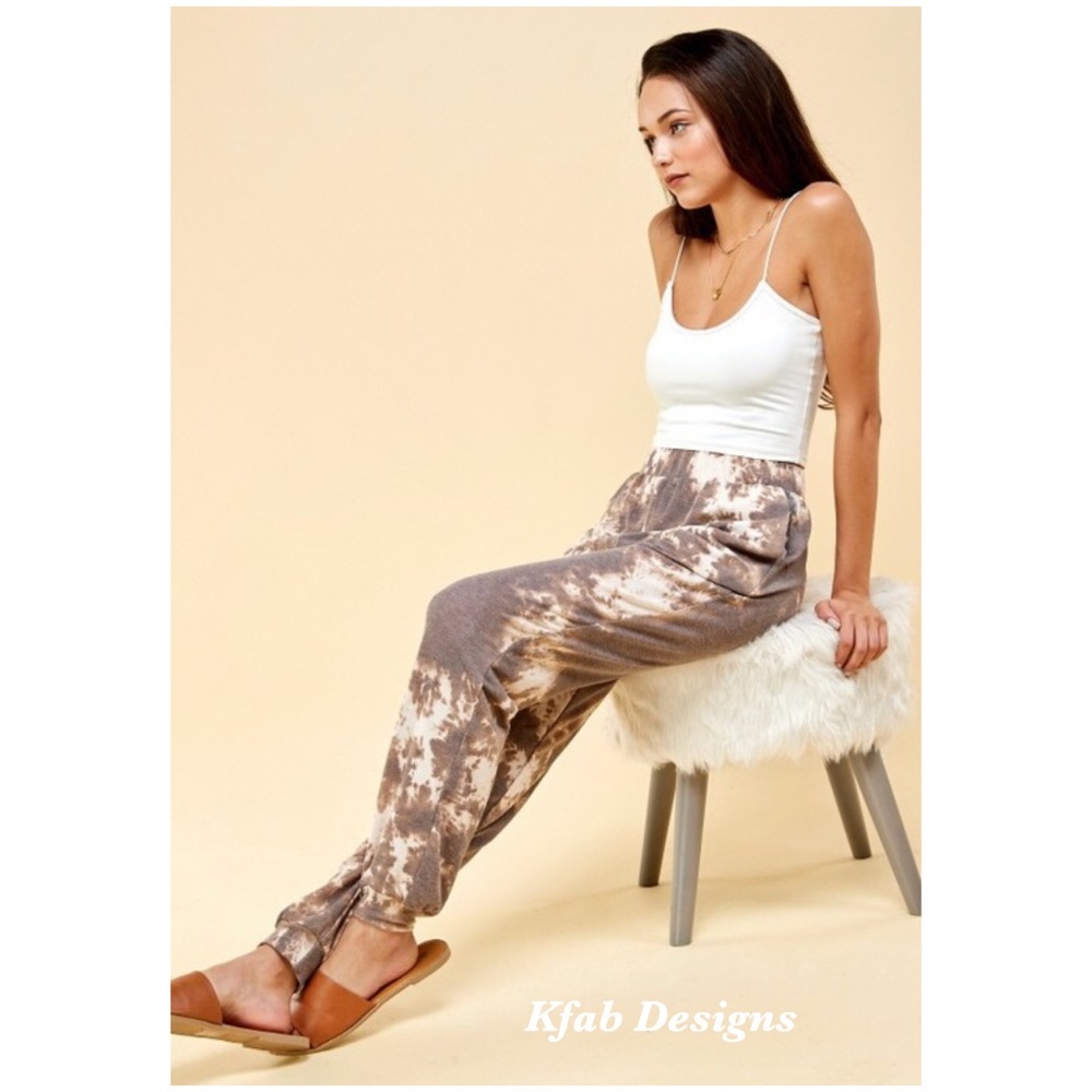 ❤️LAST Flat Front Relaxed Fit Terry Tie Dye Jogger - Picture 3 of 5